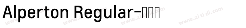 Alperton Regular字体转换